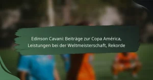 Edinson Cavani: Beiträge zur Copa América, Leistungen bei der Weltmeisterschaft, Rekorde